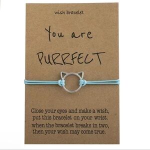 NWT, Cute Blue, Cat adjustable Bracelet